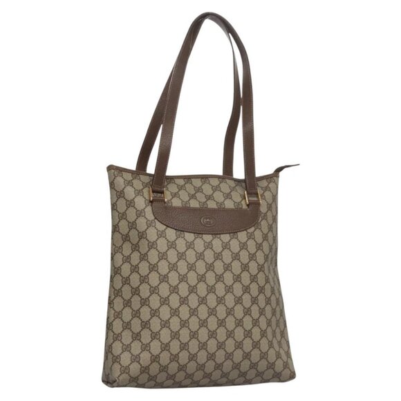 GUCCI GG Supreme Tote Bag PVC Leather Beige 002 39 6130 9411 Auth ep7534 - Picture 1 of 16